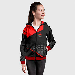 Толстовка на молнии детская Mitsubishi - Sportwear, цвет: 3D-красный — фото 2