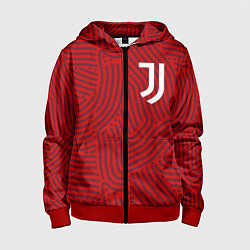 Толстовка на молнии детская Juventus отпечатки, цвет: 3D-красный