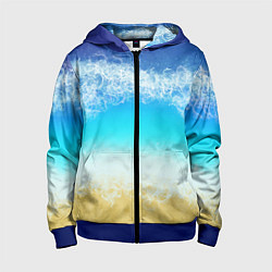 Толстовка на молнии детская Sea lagoon, цвет: 3D-синий