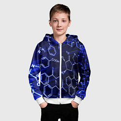 Толстовка на молнии детская Графическая химия, цвет: 3D-белый — фото 2