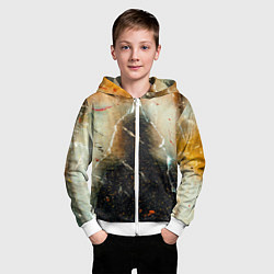 Толстовка на молнии детская Туман, тени и краски, цвет: 3D-белый — фото 2