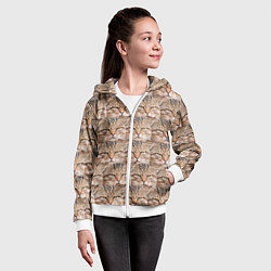 Толстовка на молнии детская Кот - Гипнокот, цвет: 3D-белый — фото 2