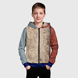 Толстовка на молнии детская Синие, белые и красные камни, цвет: 3D-синий — фото 2
