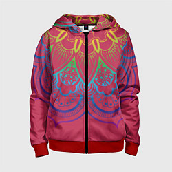Детская толстовка на молнии Viva magenta mandala