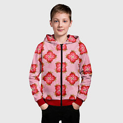 Толстовка на молнии детская Красный фрукт, цвет: 3D-красный — фото 2