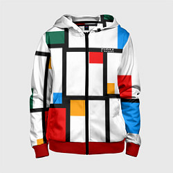 Толстовка на молнии детская Как свитер из 80х FIRM, цвет: 3D-красный