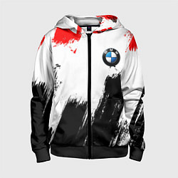 Толстовка на молнии детская BMW art, цвет: 3D-черный