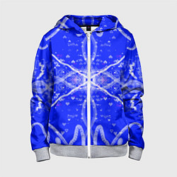 Толстовка на молнии детская Сложный орнамент, цвет: 3D-меланж