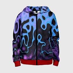 Толстовка на молнии детская Смешение фракций, цвет: 3D-красный