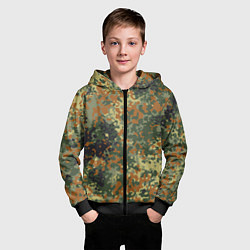 Толстовка на молнии детская Камуфляж Бундесвер, цвет: 3D-черный — фото 2