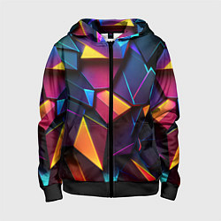 Детская толстовка на молнии Неоновые абстрактные плиты