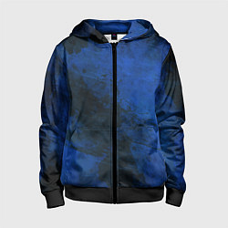 Толстовка на молнии детская Синий дым, цвет: 3D-черный