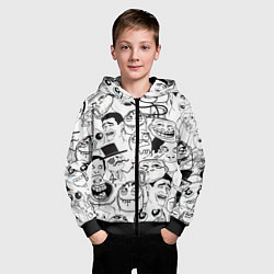 Толстовка на молнии детская Сборник мемов, цвет: 3D-черный — фото 2