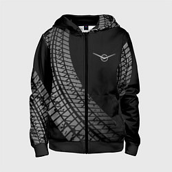 Детская толстовка на молнии UAZ tire tracks