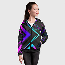 Толстовка на молнии детская BMW sign auto, цвет: 3D-черный — фото 2