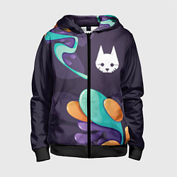 Толстовка на молнии детская Stray graffity splash, цвет: 3D-черный
