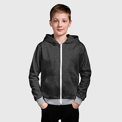 Толстовка на молнии детская Мозаика мелкая черный, цвет: 3D-меланж — фото 2