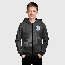 Толстовка на молнии детская Форма OG, цвет: 3D-черный — фото 2