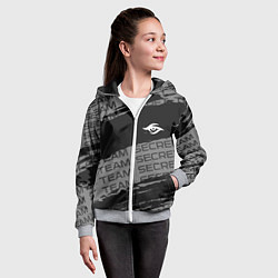 Толстовка на молнии детская Форма Team Secret, цвет: 3D-меланж — фото 2