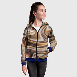 Толстовка на молнии детская Chocolate fantasy, цвет: 3D-синий — фото 2