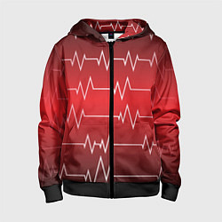 Толстовка на молнии детская Pulse, цвет: 3D-черный