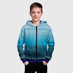Толстовка на молнии детская Dream на градиенте, цвет: 3D-синий — фото 2