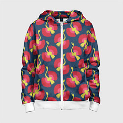 Детская толстовка на молнии Тропические птицы