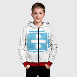 Толстовка на молнии детская Ed Sheeran Divide, цвет: 3D-красный — фото 2
