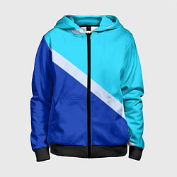 Детская толстовка на молнии Двуцветный голубой