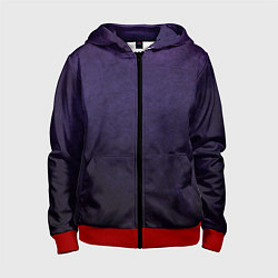 Детская толстовка на молнии Фиолетово-черный градиент