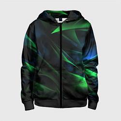 Детская толстовка на молнии Dark green background