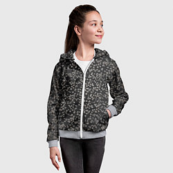 Толстовка на молнии детская Цветочки вишни, цвет: 3D-меланж — фото 2