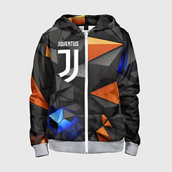 Детская толстовка на молнии Juventus orange black style