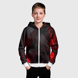 Толстовка на молнии детская Красная бесконечность, цвет: 3D-белый — фото 2