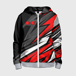 Детская толстовка на молнии Kawasaki - red uniform