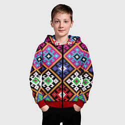 Толстовка на молнии детская Колорит, цвет: 3D-красный — фото 2