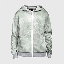 Детская толстовка на молнии Зелёный мрамор