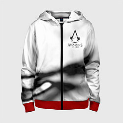 Толстовка на молнии детская Assassins Creed logo texture, цвет: 3D-красный