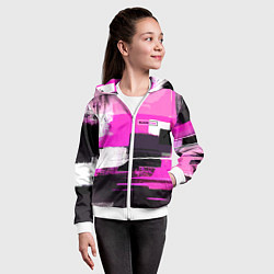 Толстовка на молнии детская Black pink - girl-group - South Korea, цвет: 3D-белый — фото 2