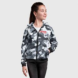 Толстовка на молнии детская Chevrolet tahoe military тахо, цвет: 3D-черный — фото 2