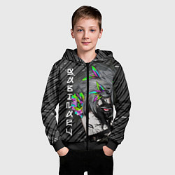 Толстовка на молнии детская Адский рай - пустой Габимару, цвет: 3D-черный — фото 2
