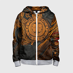 Детская толстовка на молнии Узор в скандинавском фолк-арт стиле