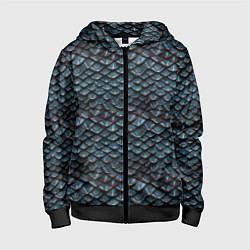 Детская толстовка на молнии Dragon scale pattern