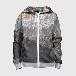 Детская толстовка на молнии Коррозия металла гранж текстура