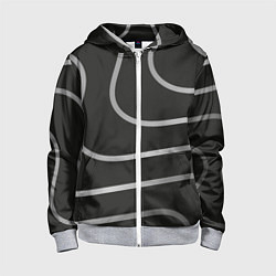 Толстовка на молнии детская Волнистые линии, цвет: 3D-меланж