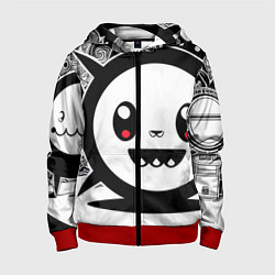 Толстовка на молнии детская Cерия анимэ монстрик, цвет: 3D-красный