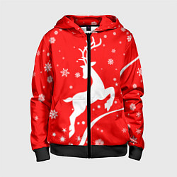 Детская толстовка на молнии Christmas deer