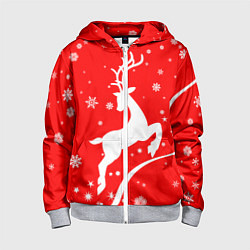 Детская толстовка на молнии Christmas deer