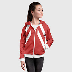 Толстовка на молнии детская Спорт костюм Марата, цвет: 3D-белый — фото 2