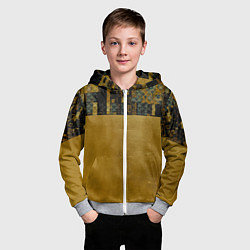 Толстовка на молнии детская Стёжка: золото Климта, цвет: 3D-меланж — фото 2